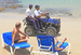 Motorisierte Polizei am Strand des Hotels Gran Bahía Príncipe El Portillo bei Las Terrenas.
